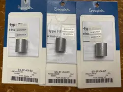 LOT OF 3 SWAGELOK SS-8F-K4-60 60 MICRON FILTER STRAINER KIT