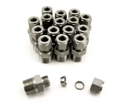 LOT OF 16 - SWAGELOK SS-810-1-12 TUBE FITTING, 316 STAINLESS 3/4