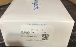 SWAGELOK SS-600-1-8 MALE CONNECTOR FITTING, 3/8 IN. OD TUBE X 1/2 IN. (25PK)
