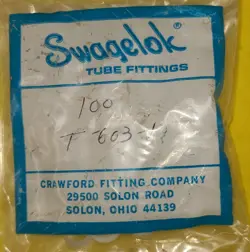 SWAGELOK T-603-1 PTFE FRONT FERRULE FOR 3/8 IN. SWAGELOK TUBE FITTING