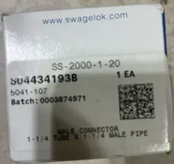 SWAGELOK SS-2000-1-20 STAINLESS CONNECTOR FITTING, 1-1/4