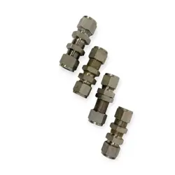 SWAGELOK-316 VX2 XR3 BULKHEAD UNION COMPRESSION, STAINLESS STEEL, 3 PCS