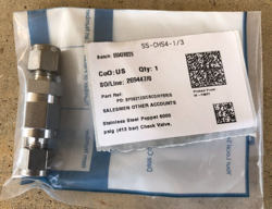 1- SWAGELOK STAINLESS STEEL POPPET 6000 PSI CHECK VALVE, 1/4