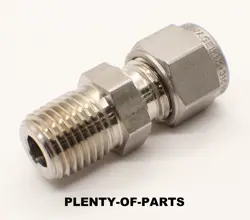 SWAGELOK 316 SS-8M0-1-4 TUBE FITTING MALE CONNECTOR 8MM TUBE X 1/4