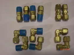 SWAGELOK TUBE FITTINGS, BRASS, 1/4 INCH