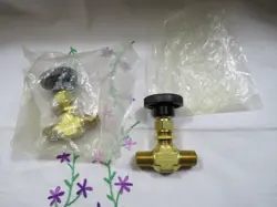 2 NEW WHITEY SWAGELOK BRASS VALVES B1RM4, 3000 PSI, 100 F, 1/4