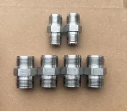 LOT OF  6 SWAGELOK  STAINLESS STEEL FITTINGS SS-810-6 SS-600-6  NO NUTS/FERRULES