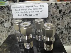 PART #: SS-400-1-4BT, SWAGELOK SS MALE CONNECTOR, 1/4