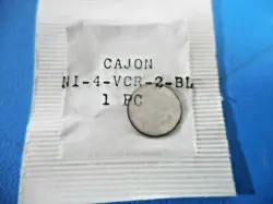 SWAGELOK NI-4-VCR-2-BL NICKEL VCR FACE SEAL FITTING 1/4