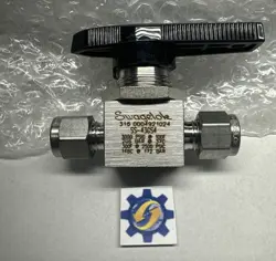 SWAGELOK SS-43GS4, 1 PIECE 40 SERIES BALL VALVE 1/4” TUBING STAINLESS STEEL