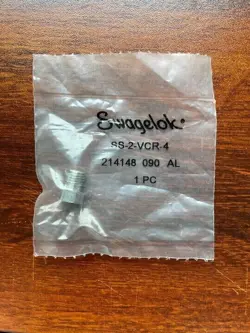 SWAGELOK SS-2-VCR-4, STAINLESS STEEL VCR FACE SEAL FITTING