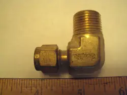 B-400-2-6 SWAGELOK BRASS MALE ELBOW; 1/4 TUBE X 3/8 MNPT
