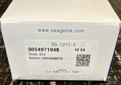 SWAGELOK SS-1210-6 TUBE UNION 3/4