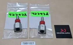 *NEW* [2] SWAGELOK SS-QC6-D-6PF QUICK CONNECT STEM W/ VALVE 316SS + WARRANTY!