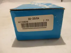 NEW BOX OF 2 SWAGELOK SS-33VS4 STAINLESS STEEL VALVE 1/4
