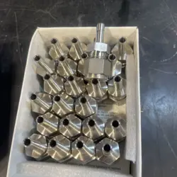 1 LOT OF 24 SS-600-R-4 SWAGELOK TUBE FITTING REDUCER, 3/8 IN. TUBE OD X 1/4 IN.