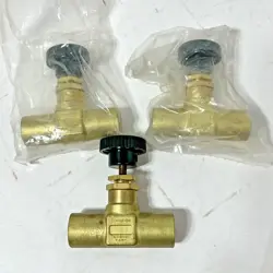 3 SWAGELOK B-4JN4 BRASS SCREWED BONNET NEEDLE CONDUIT FITTING VALVE 1/4