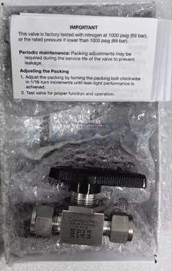 1PCS NEW  SWAGELOK  SS-43GS6  BALL VALVE  VIA DHL OR FEDEX