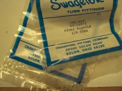 NY-203-1 & NY-204-1 SWAGELOK NYLON FRONT AND BACK FERRULE FOR 1/8