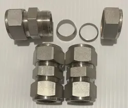 (LOT OF 4) NEW SWAGELOK SS-1210-6 TUBE UNION 3/4