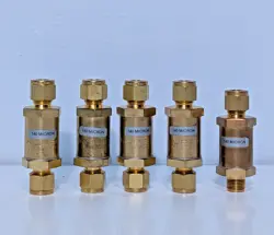 LOT OF 5: SWAGELOK 140 MICRON BRASS NUPRO FILTERS, STRAINER ELEMENTS