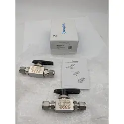 LOT OF 2 SWAGELOK SS-4SKPS6 BALL VALVE S04548641B 5048-887