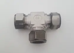 GYROLOK NEW STAINLESS STEEL UNION TEE CONNECTOR 7/8 IN (SWAGELOK SS-1410-3)