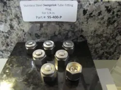 PART #: SS-400-P, SWAGELOK SS TUBE FITTING, PLUG FOR 1/4