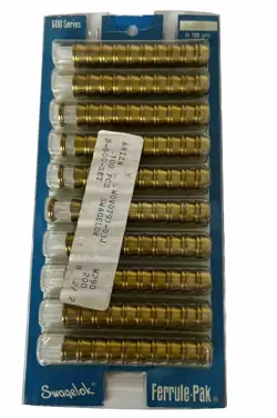 SWAGELOK B-600-SET BRASS FERRULE SET 3/8IN 100 PIECES VINTAGE