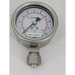 SWAGELOK PGI-63B-BG10-CBGX-F GAUGE 0 TO 10 BAR 3/8 DIAMETER