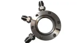 SIDEPORTED CONFLAT FLANGE (CF) 2.75 INCH, TO 3 X MALE SWAGELOK 1/4 INCH