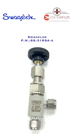 ~NEW~ SWAGELOK P.N.:SS-31RS4-A, 1/4” SS-316,  5000 PSI, COMPRESSION TUBING VALVE