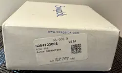 BOX OF 25 STAINLESS STEEL SWAGELOK SS-600-9