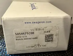 BOX OF 25 STAINLESS STEEL SWAGELOK SS-600-6