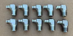 LOT OF 10:  SWAGELOK  STAINLESS STEEL FITTINGS SS-600-2-8  NO NUTS/FERRULES