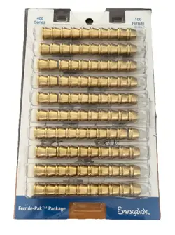 SWAGELOK B-400-SET BRASS FERRULE SET FOR 1/4 IN. TUBE FITTING FULL PACK OF 100