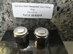 PART #: SS-810-P, SWAGELOK SS TUBE FITTING, PLUG FOR 1/2