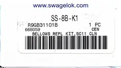 SWAGELOK SS-8B-K1 BELLOWS REPLACEMENT KIT - STAINLESS STEEL - PREPAID SHIPPING