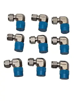 (9) SWAGELOK MALE CONNECTOR ELBOW 3/8 IN. TUBE OD X 1/2 IN. MALE NPT SS-600-2-8