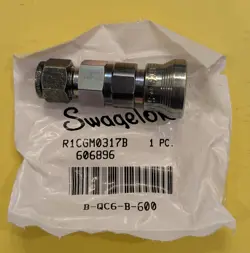 SWAGELOK SS-QC6-B-600 STAINLESS STEEL INSTRUMENTATION QUICK CONNECT BODY, 0.5 CV
