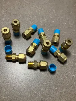 3/16” OD TUBE X 1/8 MNPT BRASS MALE PIPE FITTING.   QTY. 1  SWAGELOK