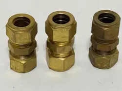 THREE (3) SWAGELOK BRASS 5/8