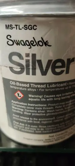 SWAGELOK SILVER GOOP MS-TL-SGC THREAD LUBRICANT 1 POUND CONTAINER