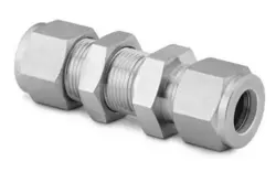 SWAGELOK SS-810-61 STAINLESS STEEL SWAGELOK TUBE FITTING, BULKHEAD UNION, 1/2 IN