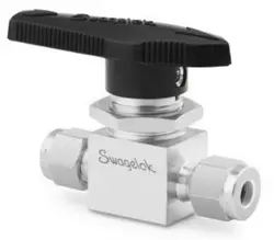 SWAGELOK SS-43GS4 STAINLESS STEEL 1-PIECE 40G SERIES BALL VALVE, 1.4 CV, 1/4 IN.