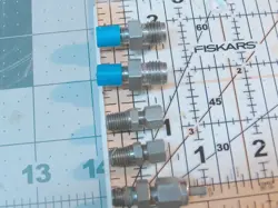 5 MISCELLANEOUS (316 SS SWAGELOK) FLARE TUBE  FITTINGS  (SEE PHOTOS)