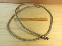 SWAGELOK SS-FL4 STAINLESS STEEL HOSE, 6MM TUBE ADAPTERS, 6 FEET LONG - USED