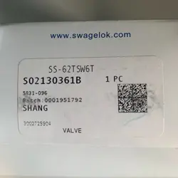 SWAGELOK SS-62TSW6T FAST DELIVERY DHL UPS FEDEX