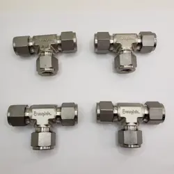 4 - SWAGELOK STAINLESS STEEL UNION TEE FITTING, 1/2