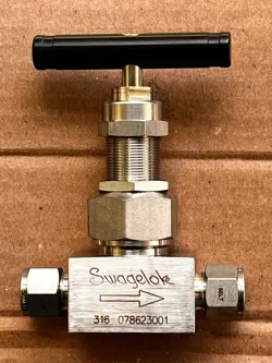 SWAGELOK - SS-12NBS8-G MANUAL STAINLESS NEEDLE VALVE 6000PSI